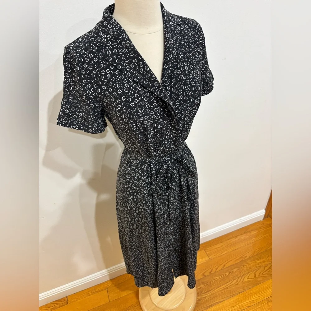 Club Monaco Open Neck Silk Shirt Dress, Size: XS - Picture 5 of 12